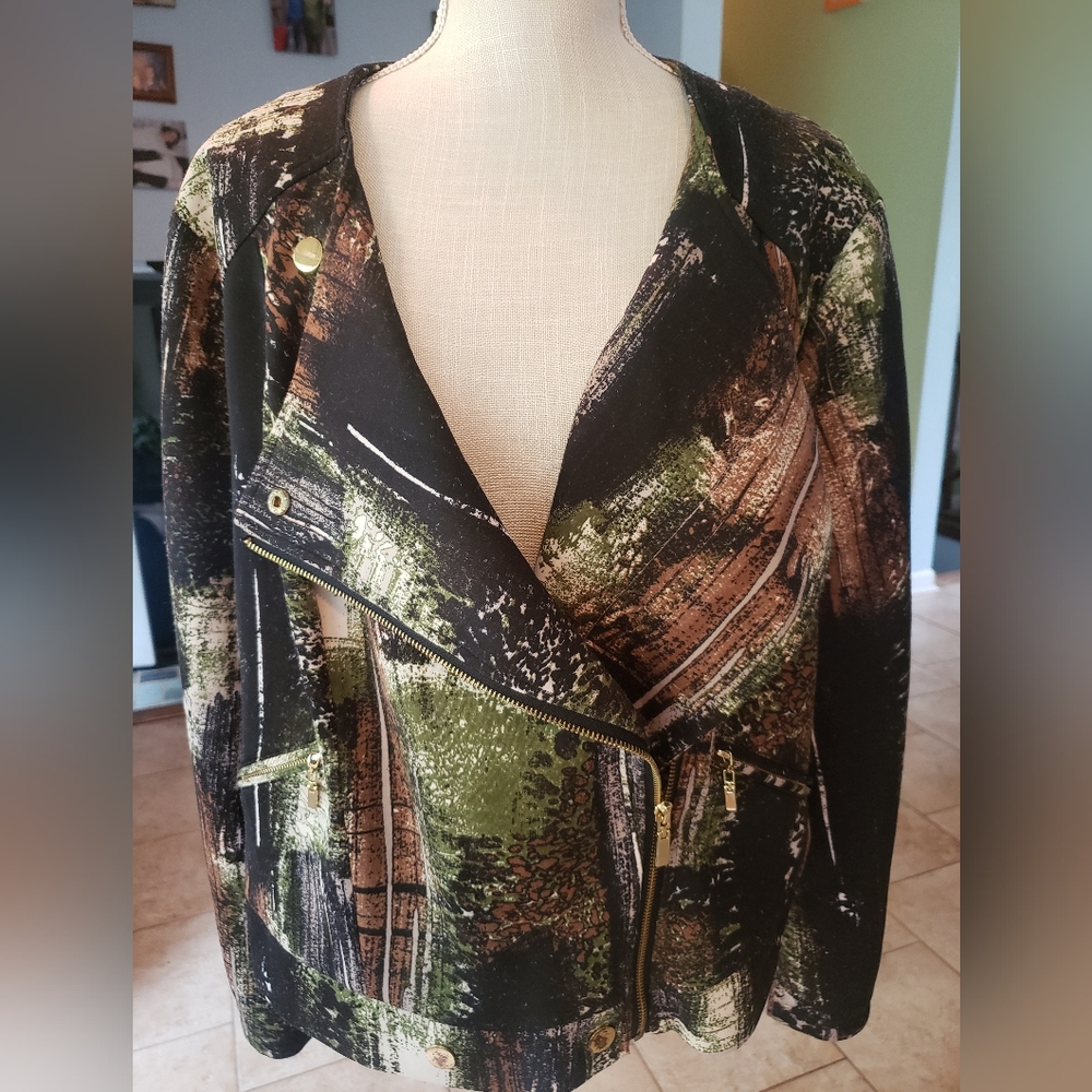 Multicolor zip up jacket/bomber - Picture 3 of 7